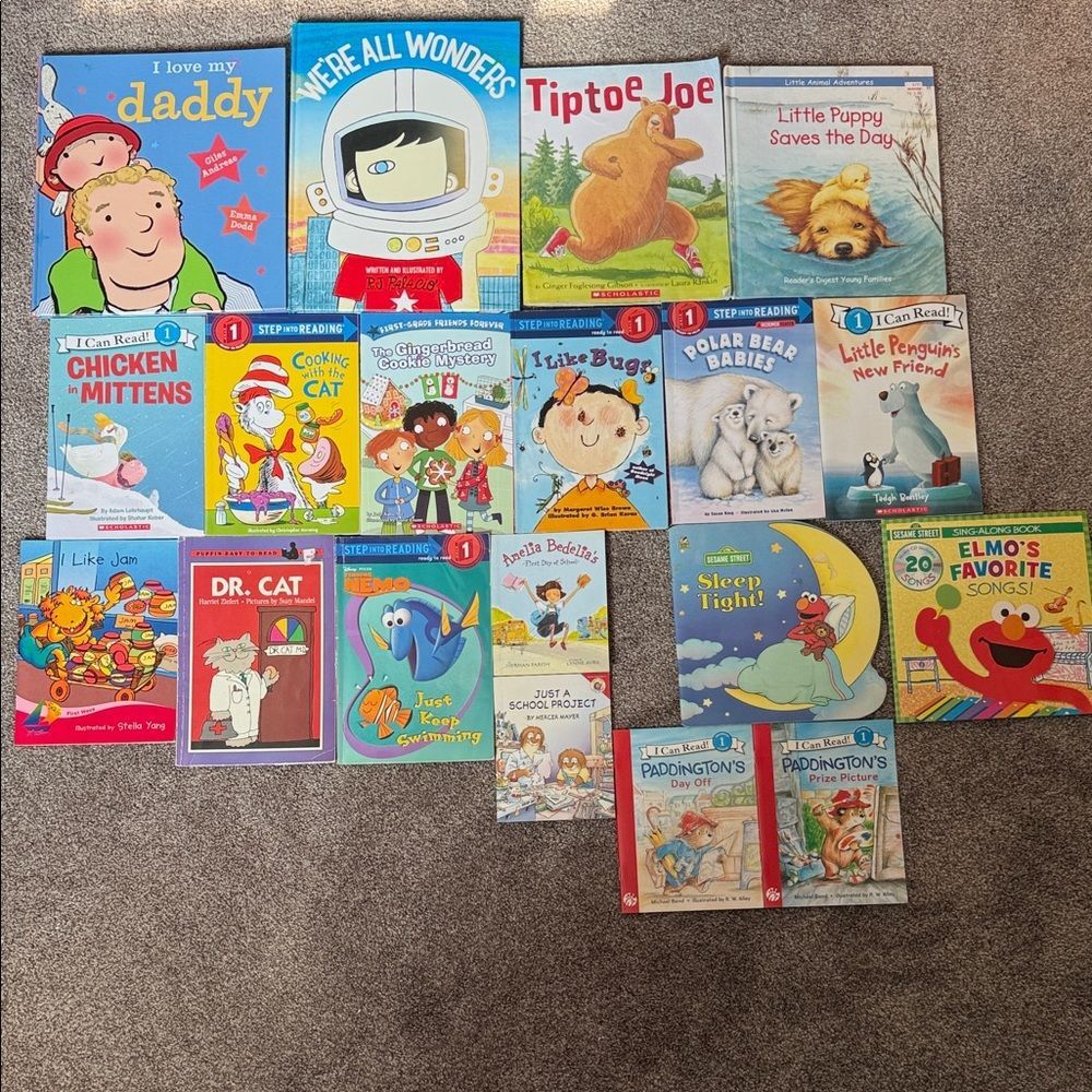 Children's Storybooks 19 books- level 1 reading, Sesame Street, Nemo, scholastic
